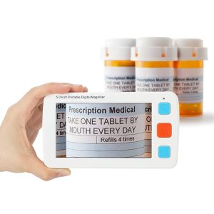 Discover the Convenience of the 5.0-Inch Portable Digital Magnifier: The Ideal Reading Aid for Low Vision, Seniors, and Kids